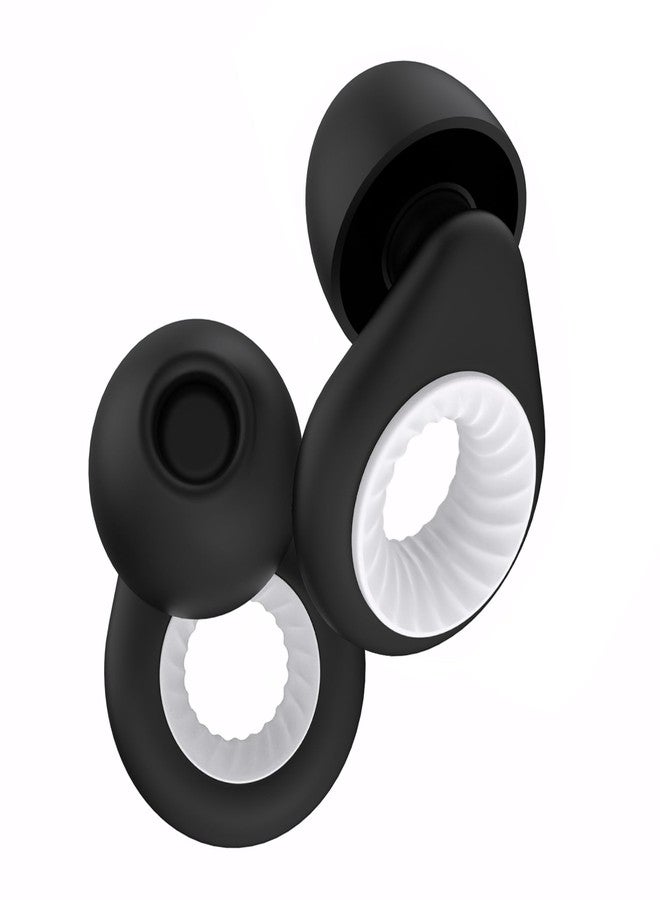 STEZHOU Ear Plugs for Noise Reduction, Reusable High Fidelity Earplugs for Concerts, Musicians, Motorcycles, Study, Parent, Party, Flights & Noise Sensitivity, 25-30dB Noise Cancelling Black White - Image 1